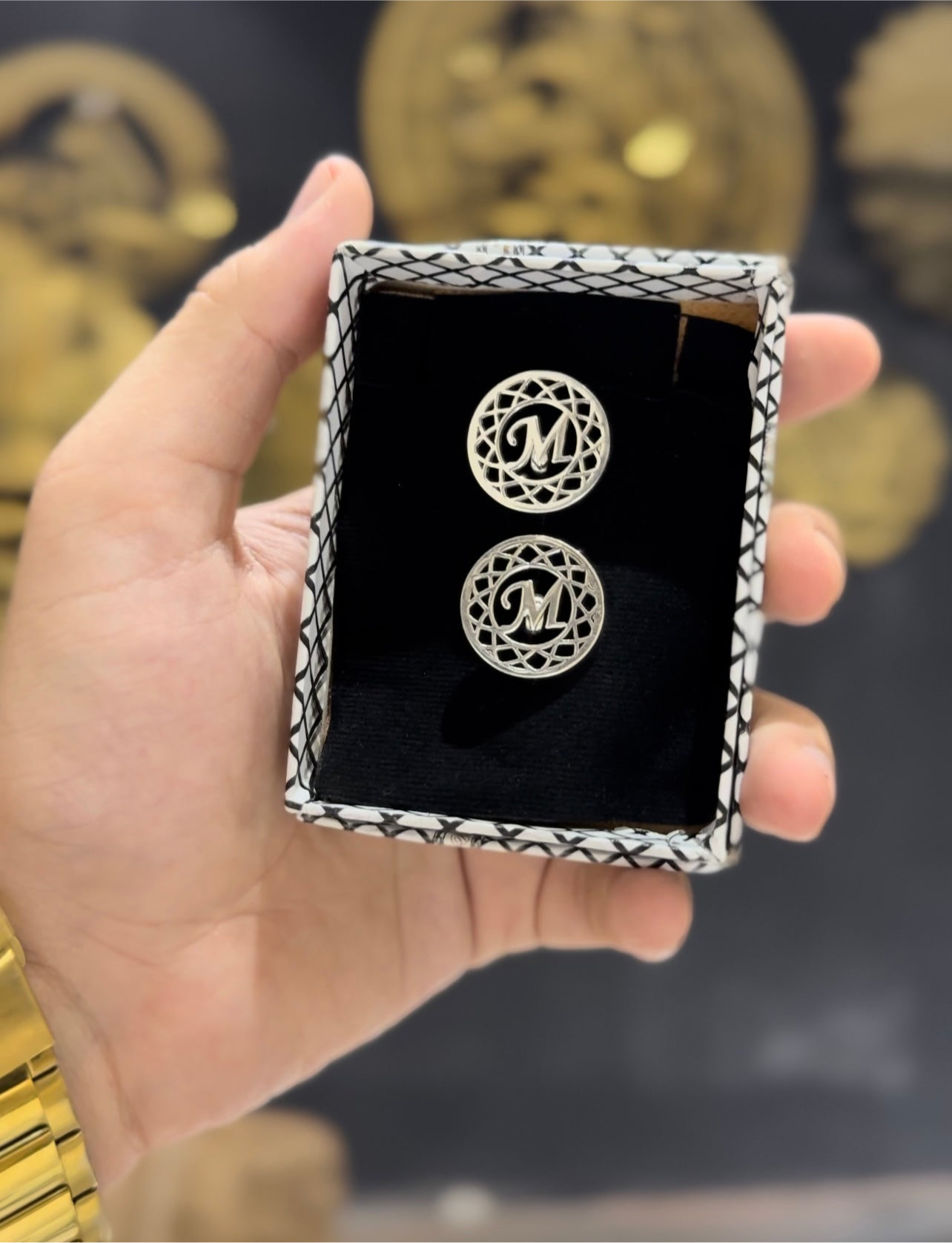 Round Alphabetical cufflinks