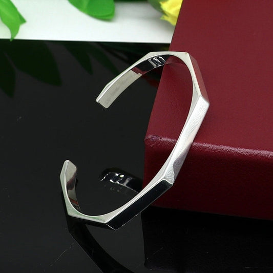 Premium Hexagonal Hand Cuff By Metal Smiths