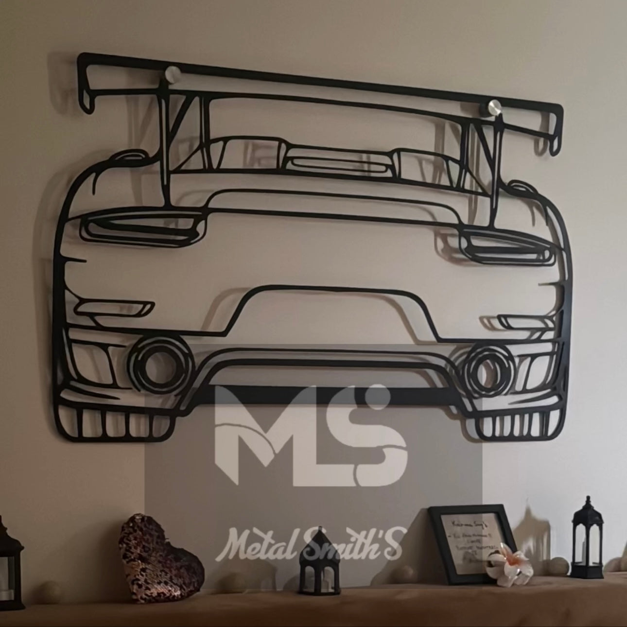 Porsche Metal Car Wall Hang