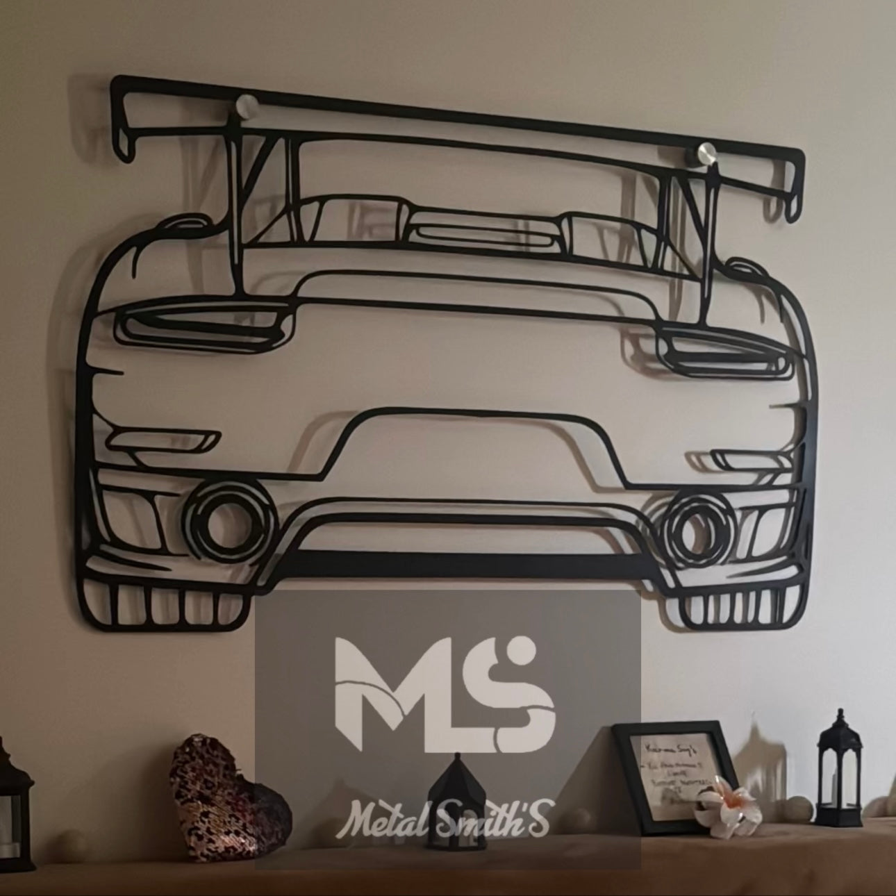 Porsche Metal Car Wall Hang