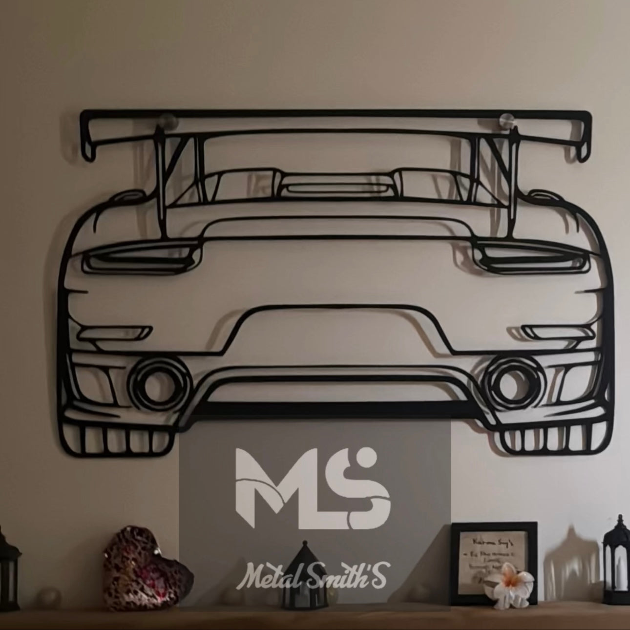 Porsche Metal Car Wall Hang
